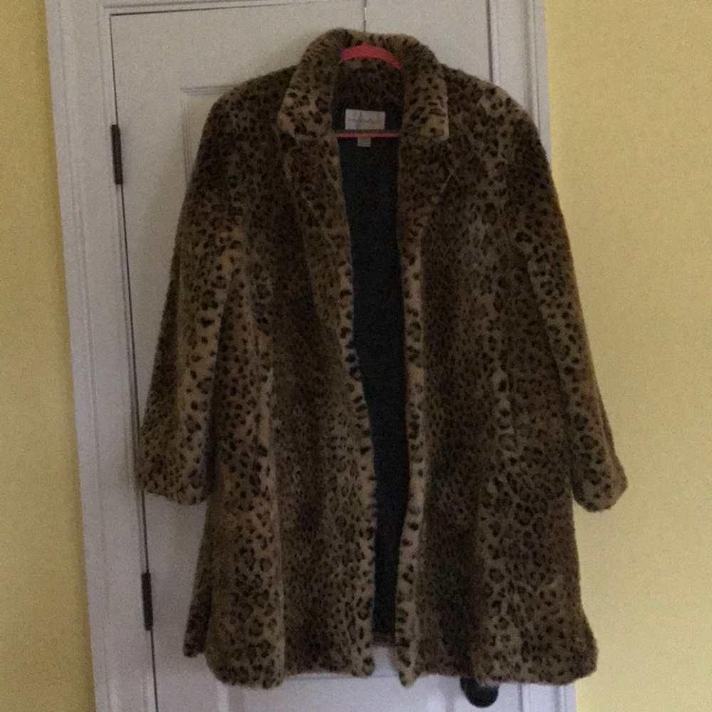 Worthington leopard coat extra-large